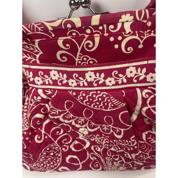 Vera Bradley Alice Kisslock Shoulder Bag-Twilly Birds Pink Pattern-Retired - Picture 6 of 16